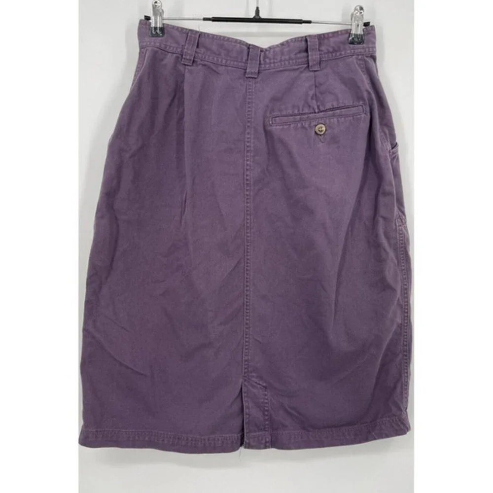 Cabelas Casuals Women's‎ Purple Cotton Cargo Skirt Size 10 Knee Length